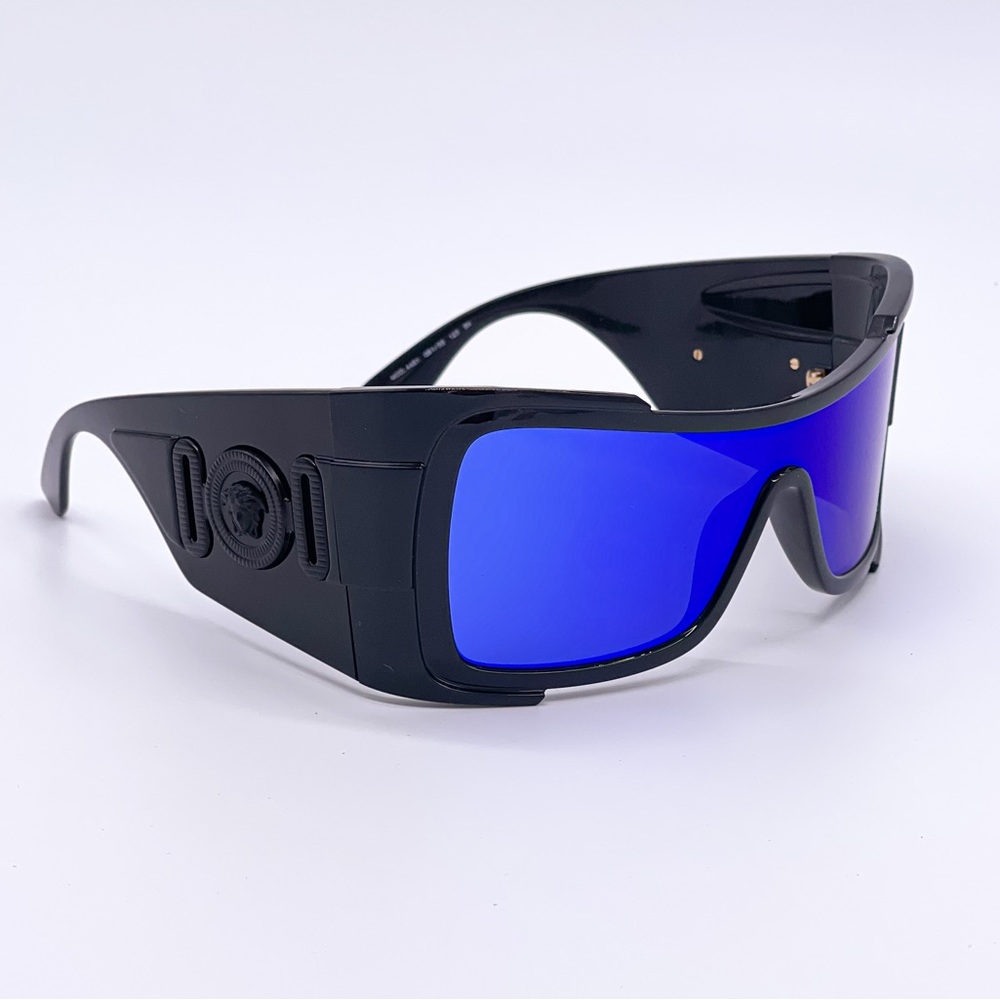 NEW VERSACE VE4451 GB1/55 UNISEX NEW COLLECTION SHIELD SUNGLASSES VERSACE